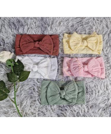 ROYAL ICON Baby Girl Headbands - Soft Comfort Bows for Little Princess (Pattern 2) PK5 - Buy Online on GoSupps.com