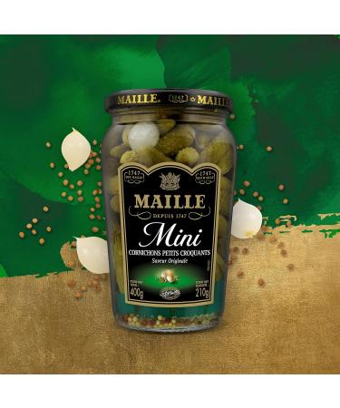 Maille Pickles Mini Original Flavor The jar of 210g net drained - Buy Online on GoSupps.com