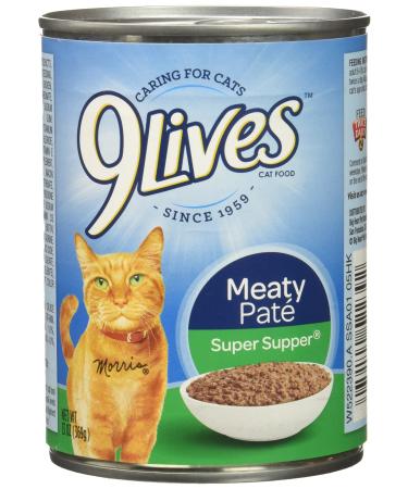 9Lives Meaty Pate Wet Cat Food Super Supper 13 Ounce (Pack of 12)