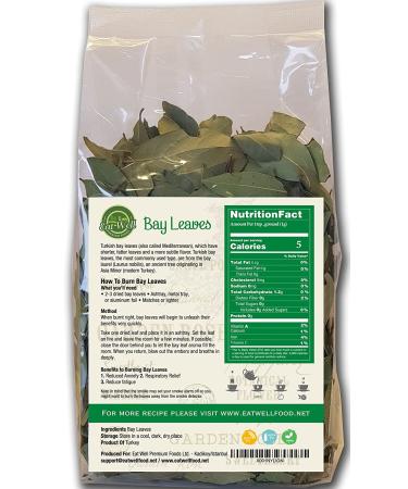 Eat Well Premium Foods Turkish Bay Leaves Whole 6 oz Bag - 100% Natural Dried Bay Leaf (Bulk) - Buy Online on GoSupps.com