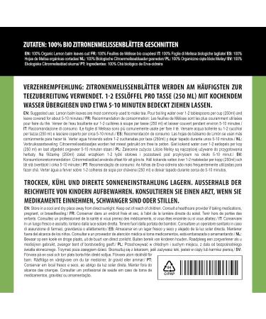  Alpi Nature Alpi Nature Melisse Organic Herbal Tea 125 g Loose Tea Dried and Cut Lemon Balm Leaf Tea - Buy Online on GoSupps.com