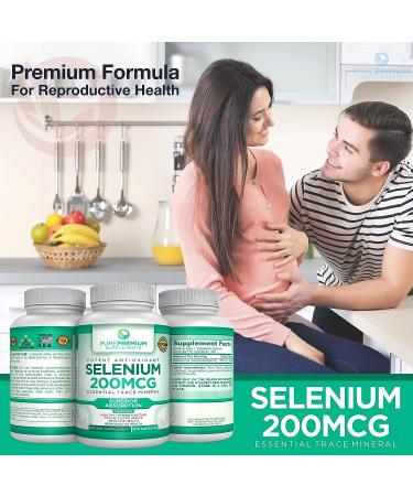 PurePremium Selenium 200mcg Supplement - Supports Immune System & Reproductive Function - Essential Trace Mineral - Buy Online on GoSupps.com