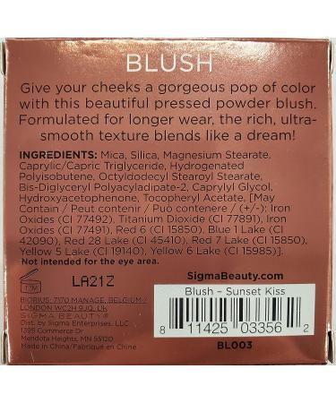 Sigma Beauty Warm Pink-Coral Matte Blush Palette - Long Lasting Pressed Powder - Gluten Free, Cruelty Free, Vegan Makeup - Sunset Kiss - Buy Online on GoSupps.com