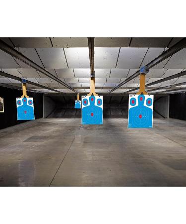 Ascentor Silhouette Shooting Target 18x24 - Large Size with Multiple Blue Aiming Zones - Buy Online on GoSupps.com