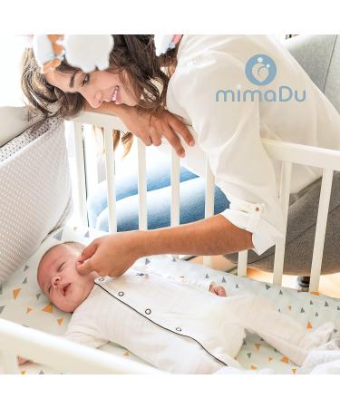 Premium Oeko-Tex Cotton Stroller Mattress Cover - Mimadu Fitty Bed Sheet in Curry Gray (78x36/80x40 cm) - International Shipping Available - Buy Online on GoSupps.com