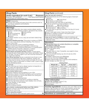 Amazon Basic Care Children's Ibuprofen Oral Suspension 100 mg per 5 mL, Pain Reliever and Fever Reducer (NSAID), BubbleGum, For Minor Aches and Pains, Headache Relief and More, 8 fl oz (Pack of 1) - Buy Online on GoSupps.com