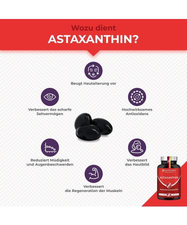 Pure Astaxanthin Capsules - Natural Algae Extract - 60 Count - 4 mg - Strong Antioxidant for Immunity & Wellness - Buy Online on GoSupps.com