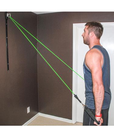 Space Saver Gym Resistance Bands for At-Home Workouts | Kinetic Bands with Wall Anchor & Rail - Perfect Exercise Equipment - Buy Online on GoSupps.com