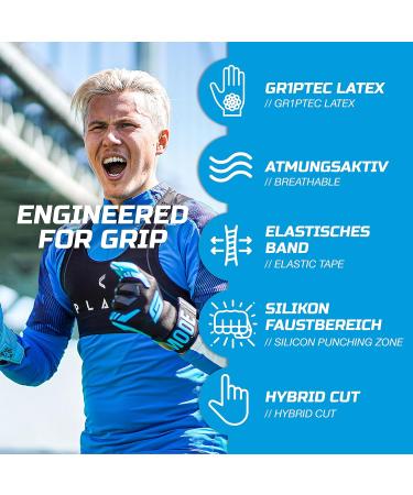 Gripmode Aqua Hybrid Goalkeeper Gloves - Football Gloves for All Ages - Size 7-11 - Weather-Resistant GripTec Surface - Buy Online on GoSupps.com