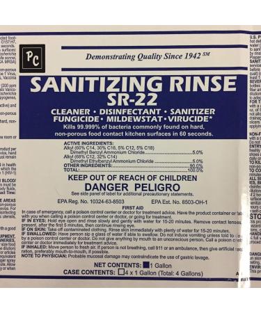 Buy Hospital Grade Disinfecting & Sanitizing Rinse SR-22 Concentrate - 160 Gallons of Cleaner | International Shipping Available - Buy Online on GoSupps.com