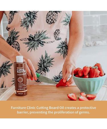 Furniture Clinic Cutting Board Oil 8.5oz - Food Grade Mineral Oil for Wood Boards, Blocks, Countertops - Protect & Restore - Buy Online on GoSupps.com