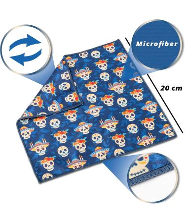 Shop D as De Los Muertos Microfiber Cleaning Cloths - Pack of 2 for Glasses | 20x20cm - Buy Online on GoSupps.com