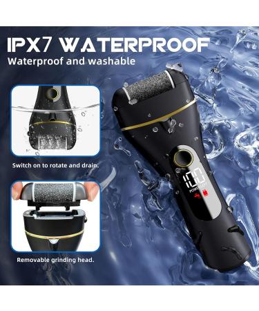Buy Electric Foot Callus Remover - 16 in 1 Rechargeable Pedicure Kit Waterproof Scrubber & Dead Skin Removal Tool with 3 Rollers & 2 Speeds - Black - Buy Online on GoSupps.com