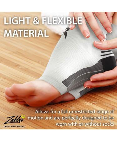 Rymora Plantar Fasciitis Support Socks - Medium Arch Compression for Men and Women - White (One Pair) - Buy Online on GoSupps.com