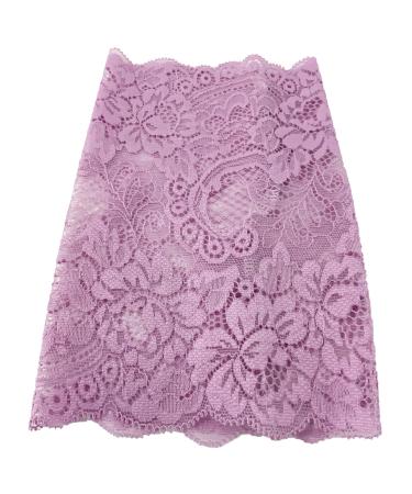 Decorative Unlined Picc Line Lace Sleeve Cover for Cancer Chemo Diabetes Freestyle Libre Lymes Disease - Suitable for weddings/events (7" LILAC)