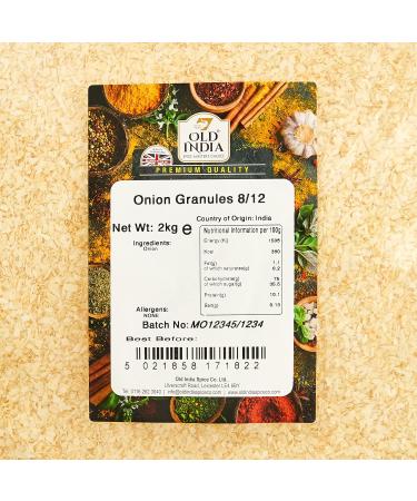 Old India Onion Granules 8/12 - 2kg Pack | Premium Quality Spice | Authentic Indian Flavor - Buy Online on GoSupps.com