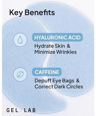 REGLOW Hyaluronic Acid & Caffeine Eye Gel Patches - Hydrating Korean Mask for Wrinkles Dark Circles & Puffiness - 60 Patches - International Shipping - Buy Online on GoSupps.com
