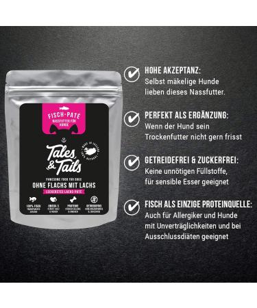Tales & Tails - Wet Dog Food - 100% Icelandic Salmon - Grain Free Natural Nutrient Rich Sugar Free Dog Food - Flax Free Wet Dog Food with - Buy Online on GoSupps.com