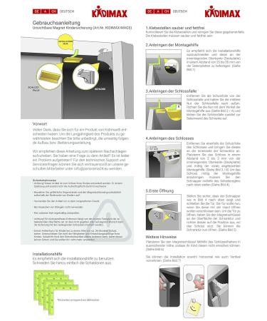 Kidimax Magnetic Cabinet Lock - Invisible Child Safety Lock for Closets & Drawers No Drilling Required - 5 Locks & 1 Key Set - Buy Online on GoSupps.com