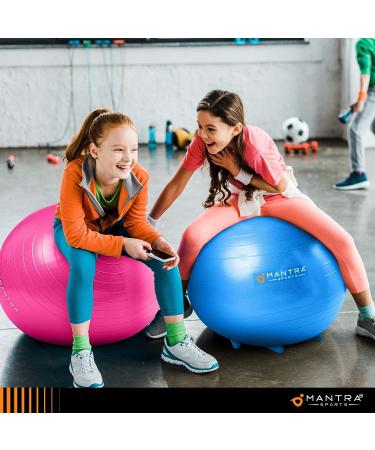 Flexible Seating for Classroom Elementary & Middle School  Kids Yoga Ball Chair Wiggle Seat for Sensory Kids - Improve Focus & Balance with Alternative Seating Desk Ball Chairs for Students Sitting 55cm (Kids Height  56" - 63") Blue - Buy Online on GoSupps.com