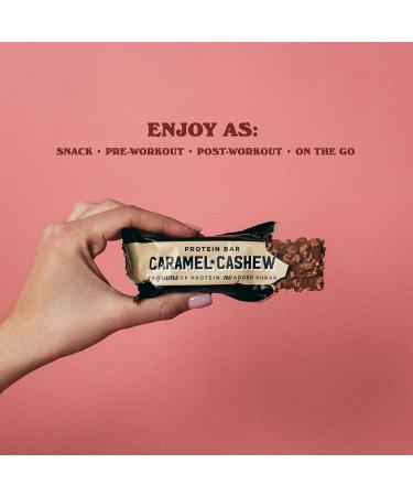 Barebells Protein Bars Caramel Cashew - 12 Count 1.9oz Bars with 20g of High Protein - Chocolate Protein Bar with 1g of Total Sugars - Perfect on The Go Protein Snack & Breakfast Bar Caramel Cashew 12 Count (Pack of 1) - Buy Online on GoSupps.com