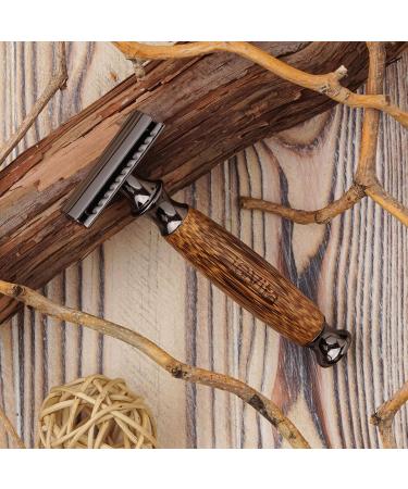 IQVITA Premium Bamboo Razor Plane - Eco-Friendly Wet Razor for Men & Women - Includes 10 Blades & Zero Waste eBook - Buy Online on GoSupps.com