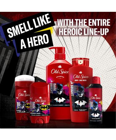 Old Spice Aluminum Free Deodorant for Men 24/7 Freshness & Lasting Scent Long Lasting Odor Protection Smell Like a Hero Batman Black Cherry and Nightfall Scent 3.0 oz - Buy Online on GoSupps.com