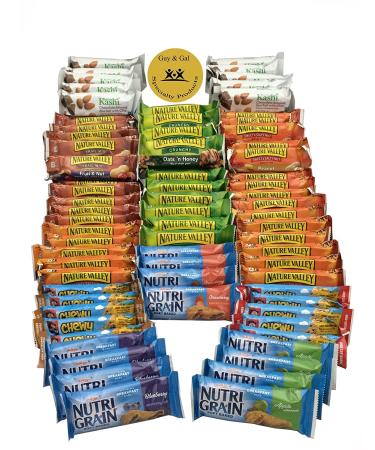 Sweet & Salty Granola Bar Variety Pack - 72 Bars (Nature Valley, Kashi, Quaker) - Healthy Snack Mix Bundle - Buy Online on GoSupps.com