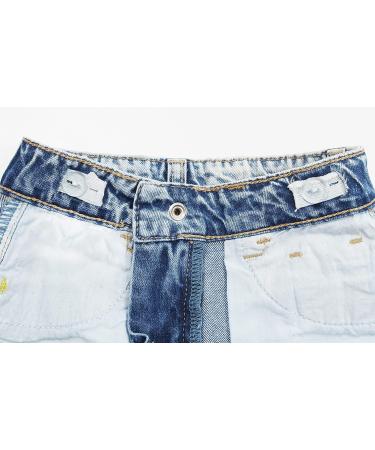 KIDSCOOL SPACE Baby Little Boys Jeans | 4-5 Years | Elastic Band | Straight Fit Ripped Denim Pants | Light Blue-6013 - Buy Online on GoSupps.com