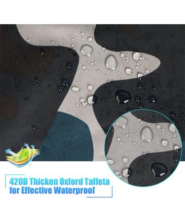 GYMTOP 7.8-18.2ft Waterproof Kayak Canoe Cover - Ocean Camo(420D Thickened) | UV Protection Sunblock Shield, Outdoor Storage Dust Boat Cover for 10.8-12.2ft Kayak - Buy Online on GoSupps.com