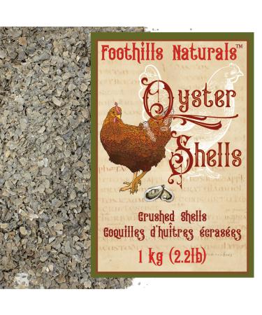 Foothills Naturals Oyster Shells Crushed - 1 kg (2.2 lb) Natural Nothing Added