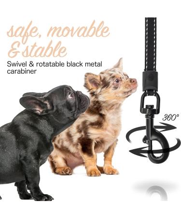 Buy Bluzelle 5m Roller Leash with Reflector Strips for Small Dogs | Ergonomic One-Hand Brake 360 Carabiner Hook Nylon Belt - Ideal for Dogs up to 20kg - Buy Online on GoSupps.com