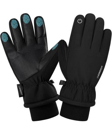 Coskefy ski gloves women winter men snow hand shoes touchscreen waterproof windproof thinsulate very warm ideal for skiing snowboard running hiking cycling motorcycle black M - Buy Online on GoSupps.com