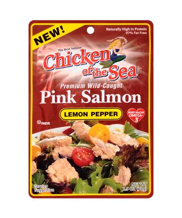 Chicken of the Sea Wild-Caught Pink Salmon with Lemon Pepper - 2.5 oz - Buy Online on GoSupps.com