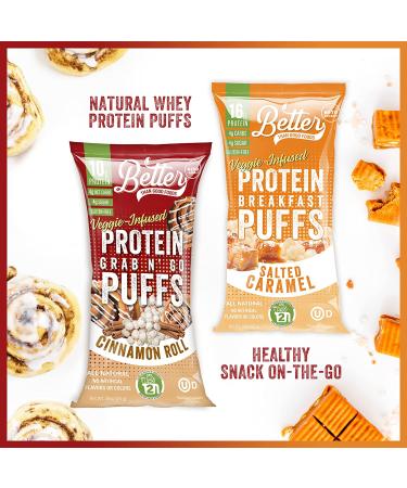 ETTER THAN GOOD Keto Protein Puffs - 16g Protein  Paleo Snacks with Fruits & Veggies - 4 Pack - Buy Online on GoSupps.com