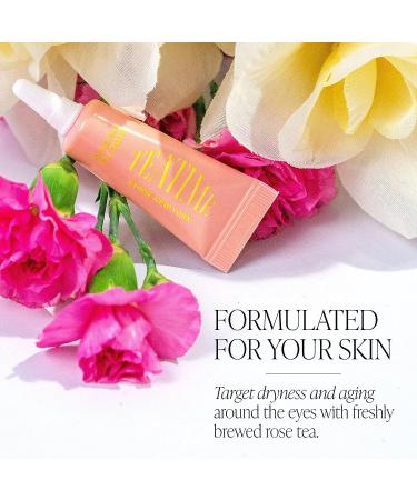 BYROE Rose Tea Eye Cream Mini 0.16 Fl Oz | Detoxifying Moisturizer with Collagen and Rose Flower Water | Anti-Aging Treatment for Puffiness, Wrinkles, Fine Lines | Firming Eye Area - Buy Online on GoSupps.com