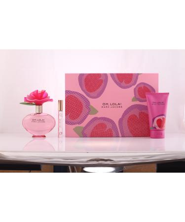 Marc Jacobs OH LOLA! Gift Set 3.4oz (100ml) EDP + 5.1oz (150ml) Body Lotion + 0.3oz (10ml) Rollerba