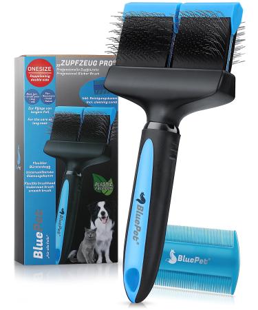 Bluepet "plucked per" professional dog brush long hair - plucket brush for dogs and cats - removes gently undercut matters & nodes - Buy Online on GoSupps.com