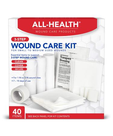 All Health Wound Care Kit, 40 Items | For Small to Medium Sized Wounds