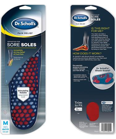 Dr. Scholl's SORE SOLES Pain Relief Orthotics - Unisex, 1 Pair (Men's 8-14, Women's 6-10) - Buy Online on GoSupps.com