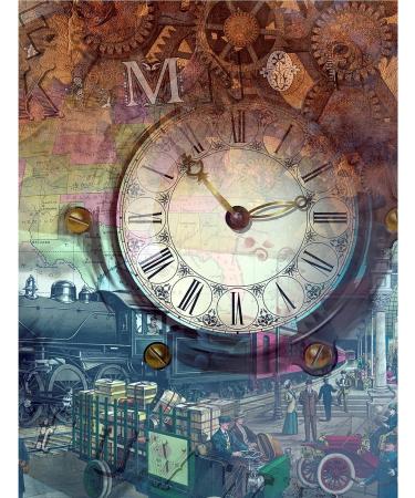 Steampunk Mulberry Rice Paper 8x10.5 inch - 6 Unique Images, 30gsm Fibrous Paper for Decoupage & Mixed Media Crafts - Buy Online on GoSupps.com