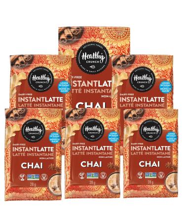 Healthy Crunch Instant Latte - Chai Latte - 2 Units x 112g - Gluten-Free Tree Nut-Free Peanut-Free Facility - Our School Approved - Safe For Allergies - Perfect For Quick Delicious Drinks Anytime