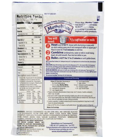 Martha White Yellow Cornbread and Muffin Mix 6.5 oz - Pack of 12 - Buy Online on GoSupps.com