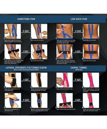 Pro-Tec Kinesiology Tape Blue/Black - One Size | Pro-Tec Athletics - Buy Online on GoSupps.com
