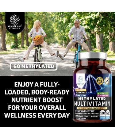 Number One Nutrition Methylated Multivitamin for Women & Men, Natural Daily Multivitamins with Folate, Vitamin B12, Vitamin B2 and B6, Non-GMO, Gluten-Free, 120 Caps - Buy Online on GoSupps.com