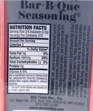 Strawberry Grand Champion Shake-On Bar-B-Que Seasoning 24oz (2 Pack) - BBQ Seasoning Blend - Buy Online on GoSupps.com