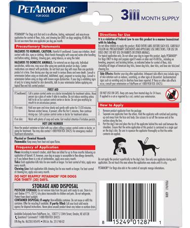 PetArmor Large Dog Flea and Tick Treatment - 3 Month Supply | For Dogs 45-88 Pounds - Buy Online on GoSupps.com