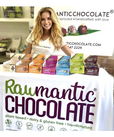 Rawmantic Dark Chocolate Vegan Energy Bars - 2.1 Oz (Pack of 12) | Dairy, Nut, and Gluten Free | Vegan Diet-Friendly | Non-GMO | Dark Chocolate Energy Snacks - Buy Online on GoSupps.com