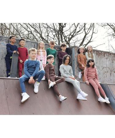 DreamBuy Ribbed Pyjama/Tracksuit/Loungewear | Unisex 20 Colours | Boys, Girls, Women, Men | 9-10 Years | Dove Grey - Buy Online on GoSupps.com
