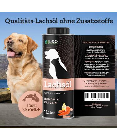 100% Natural Norwegian Salmon Oil for Dogs & Cats | Omega 3 & 6 | Premium Fish Oil - 1L - Buy Online on GoSupps.com